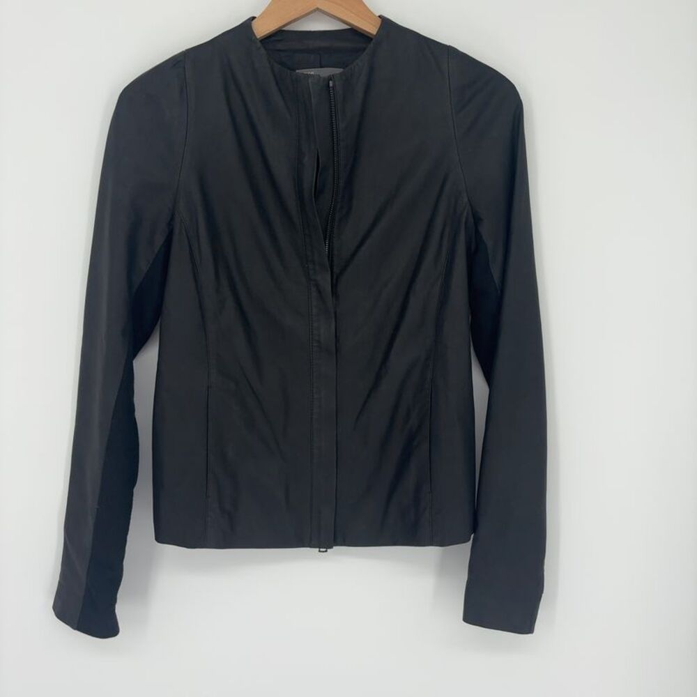 Vince Sleek Black Leather Jacket